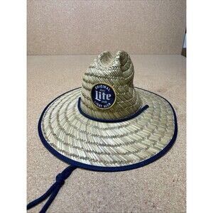Miller Lite Original MILLER TIME Straw Cowboy Hat Unisex NEW Lightweight A